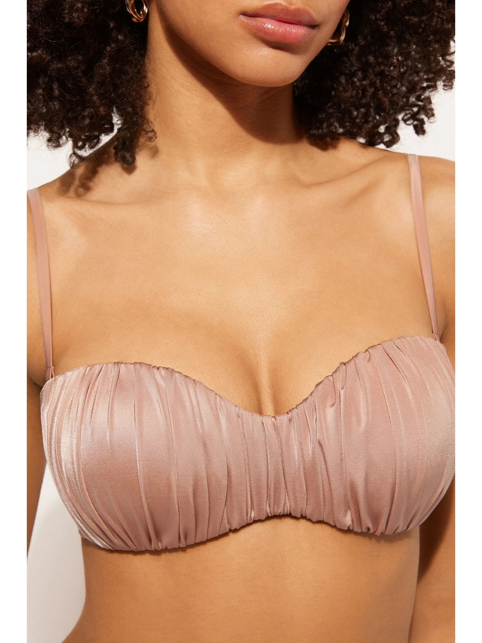 Parte De Cima De Biquíni Tomara Que Caia Shiny Satin Rosa Calzedonia