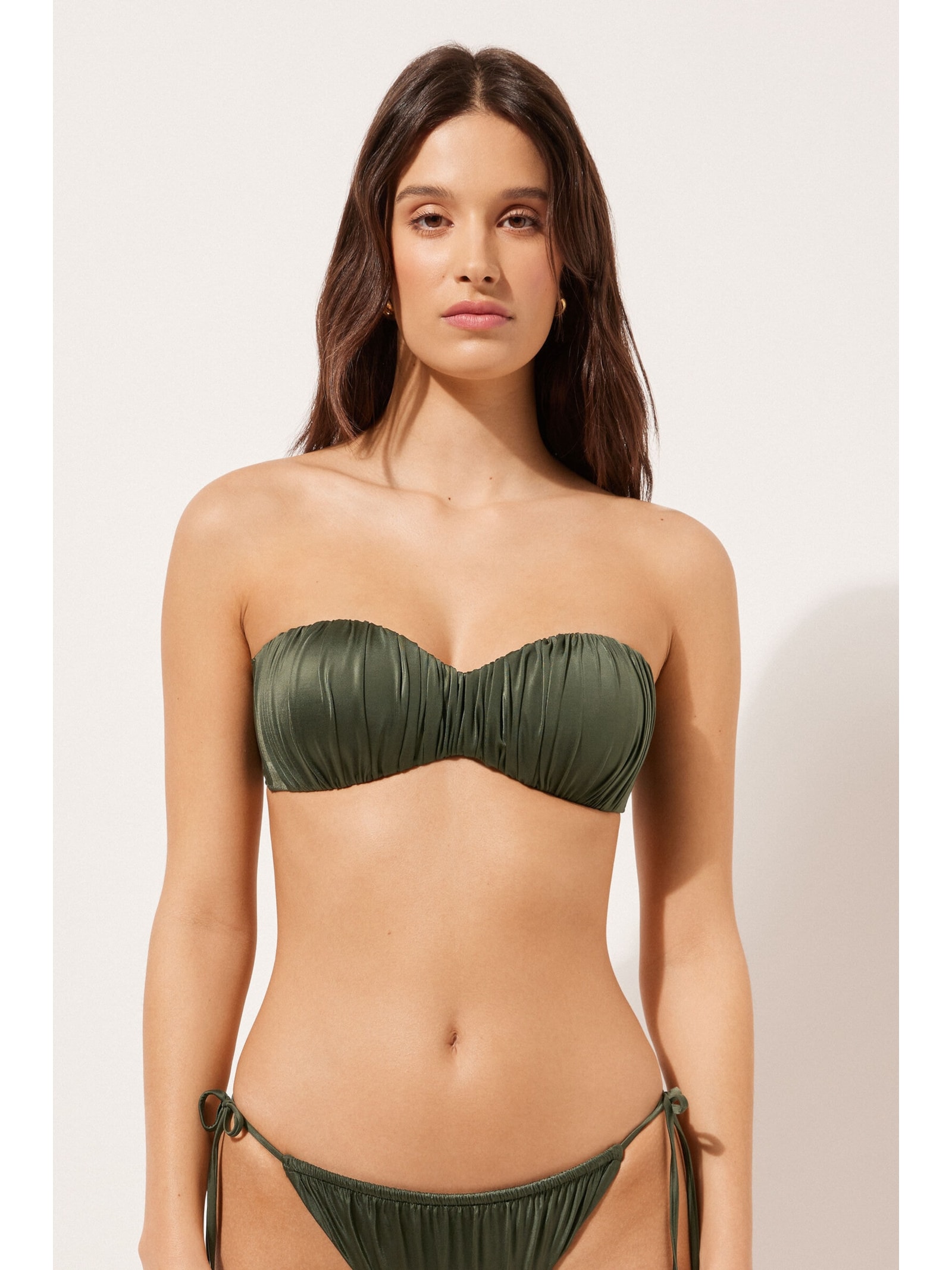Parte De Cima De Biquíni Tomara Que Caia Shiny Satin Verde Calzedonia