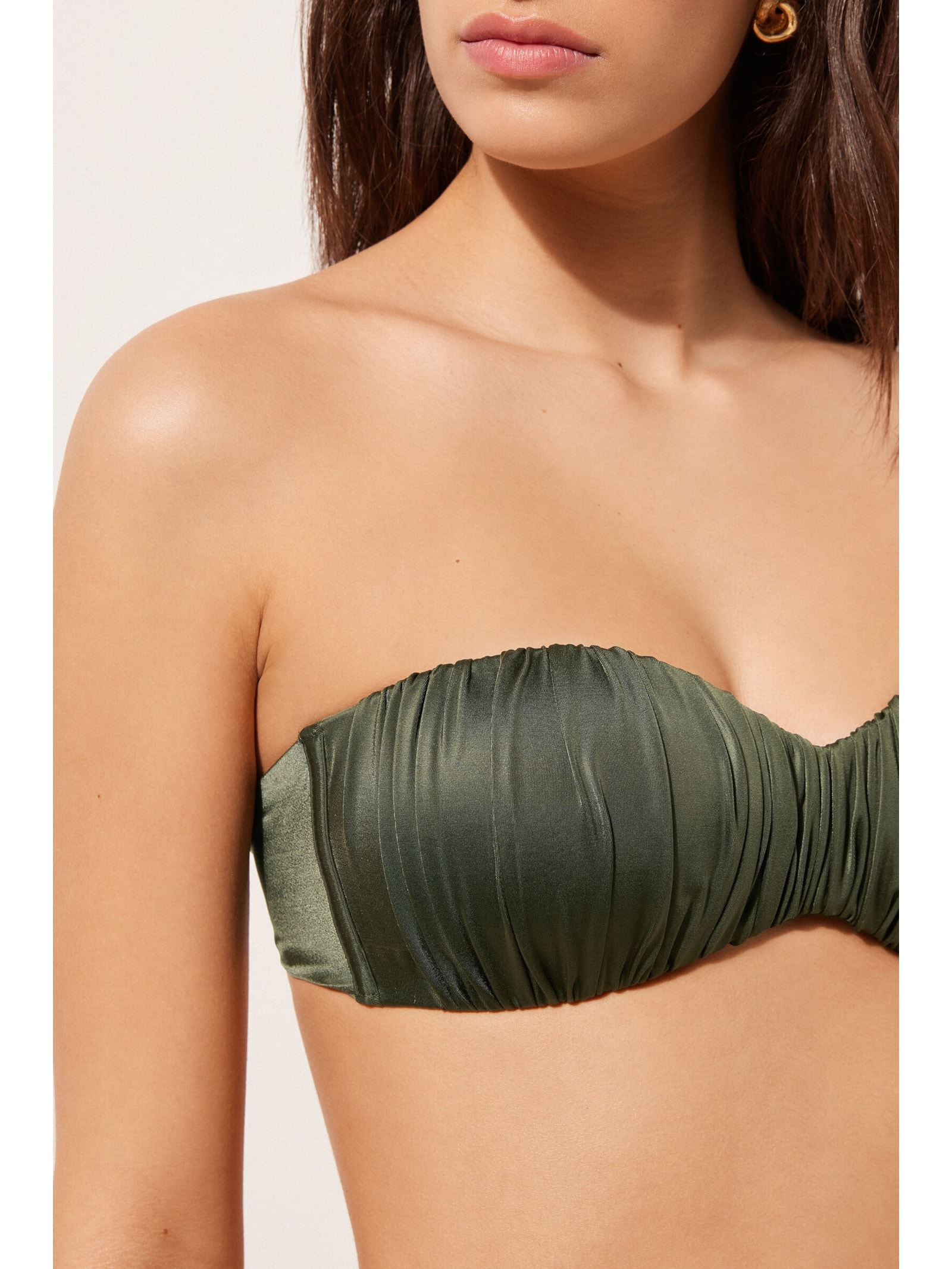 Parte De Cima De Biquíni Tomara Que Caia Shiny Satin Verde Calzedonia