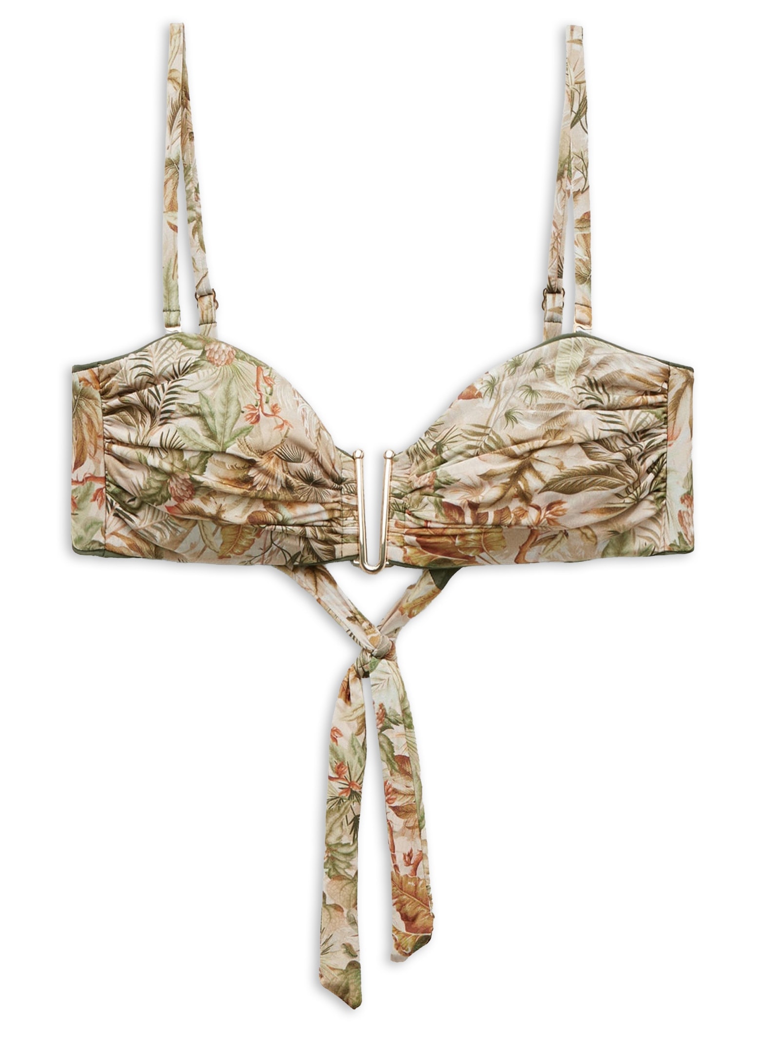 Parte De Cima De Biquíni Tomara Que Caia Tropical Foliage Verde Calzedonia