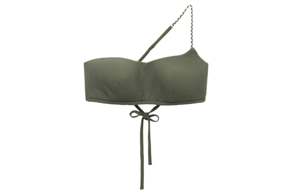 Parte De Cima De Biquíni Top Crinkle Twist - Verde