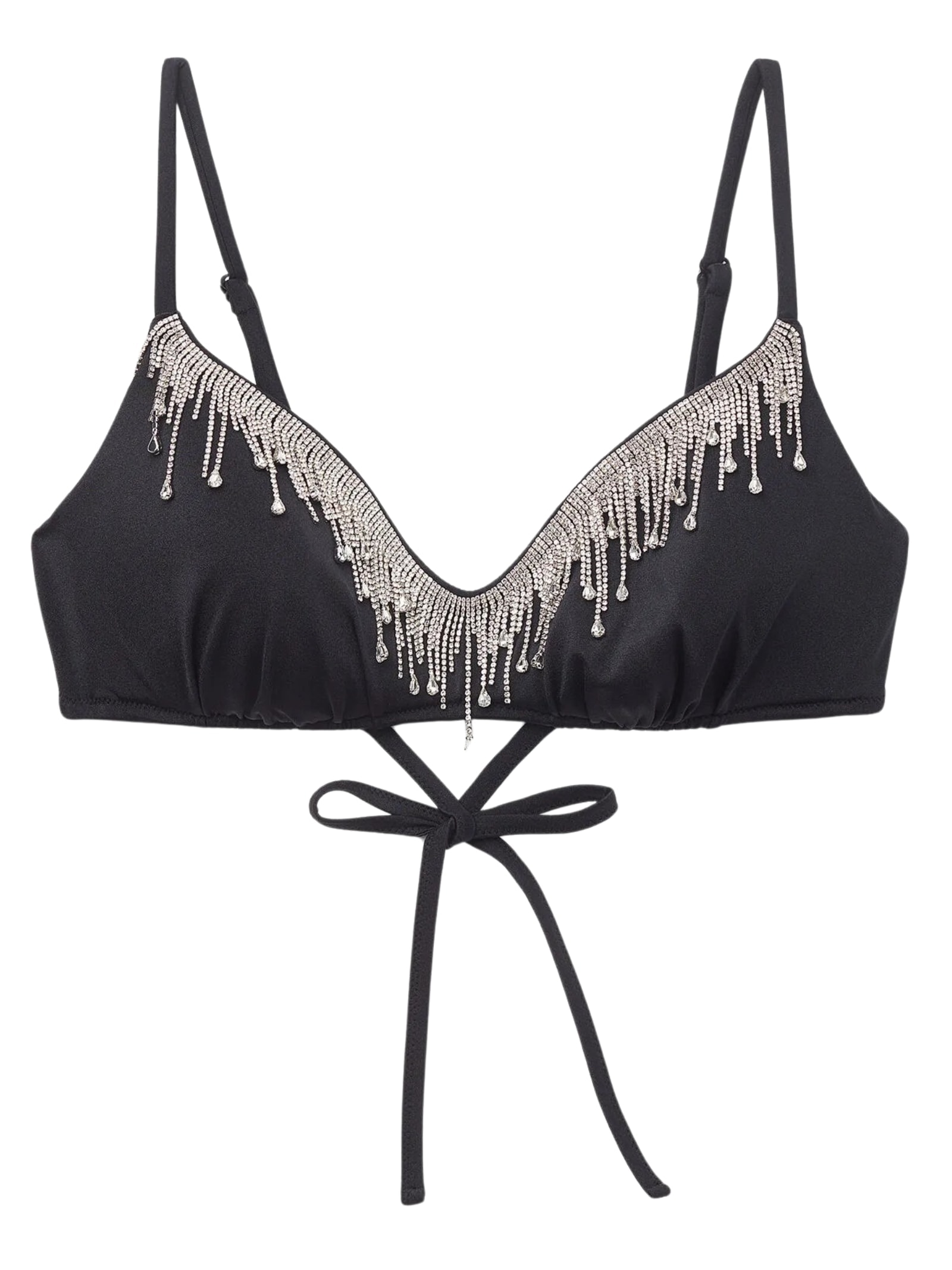 Parte De Cima De Biquíni Top Crystal Drops Preto Calzedonia