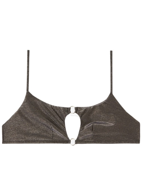 Parte De Cima De Bíquini Top Cut Out Costume Hollywood – Marrom