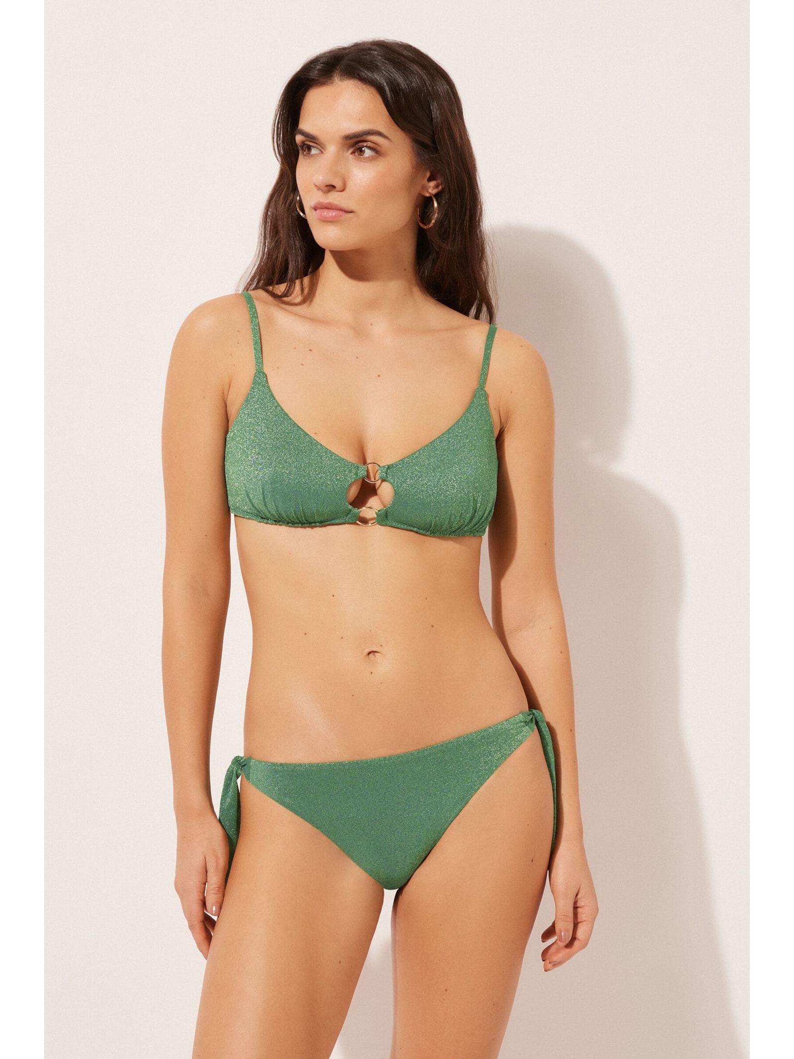 Parte De Cima De Biquíni Top Golden Gleam Verde Calzedonia