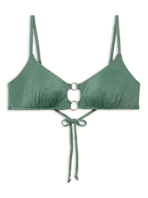 Parte De Cima De Biquíni Top Golden Gleam – Verde