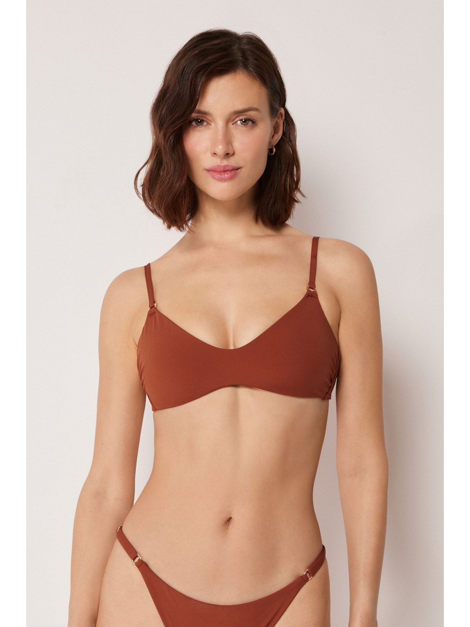 Parte De Cima De Biquíni Top Premium Fit Marrom Calzedonia