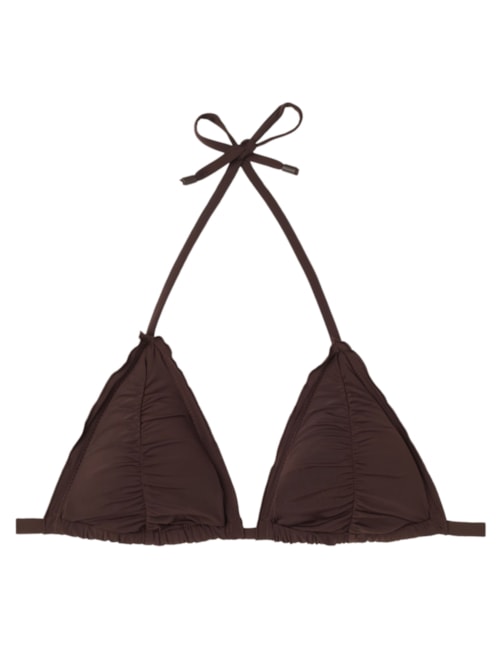 Parte De Cima De Biquíni Triângulo Acolchoado Ester – Marrom