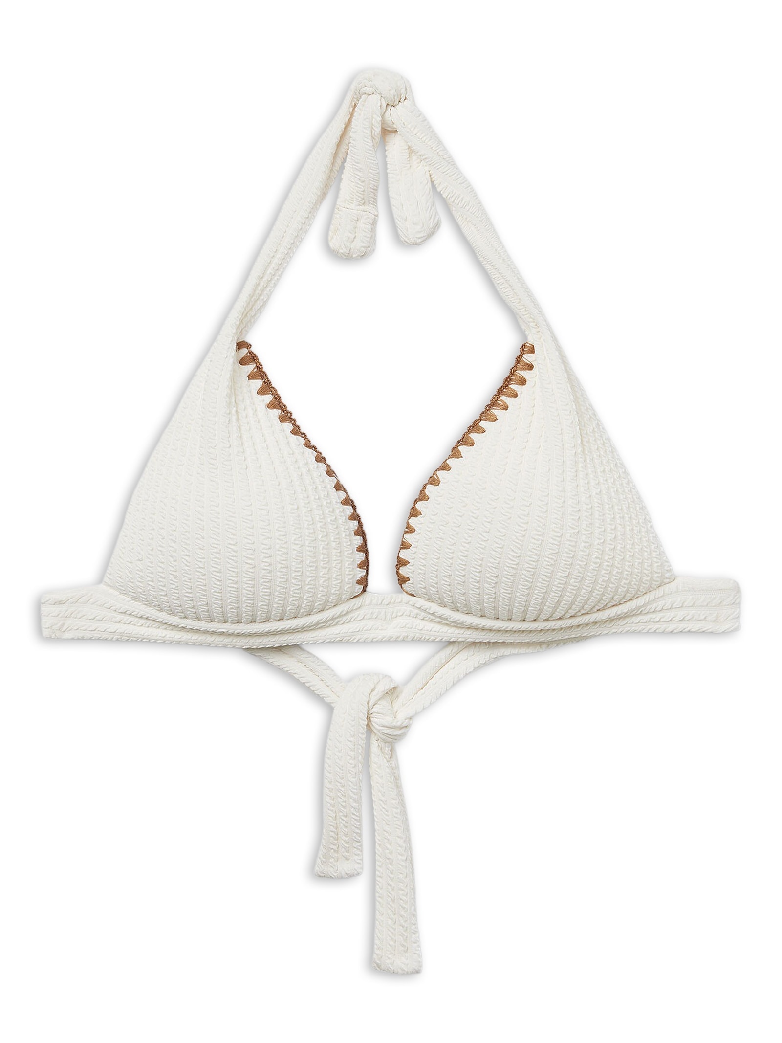 Parte De Cima De Biquíni Triângulo Bicolor Off-White Calzedonia