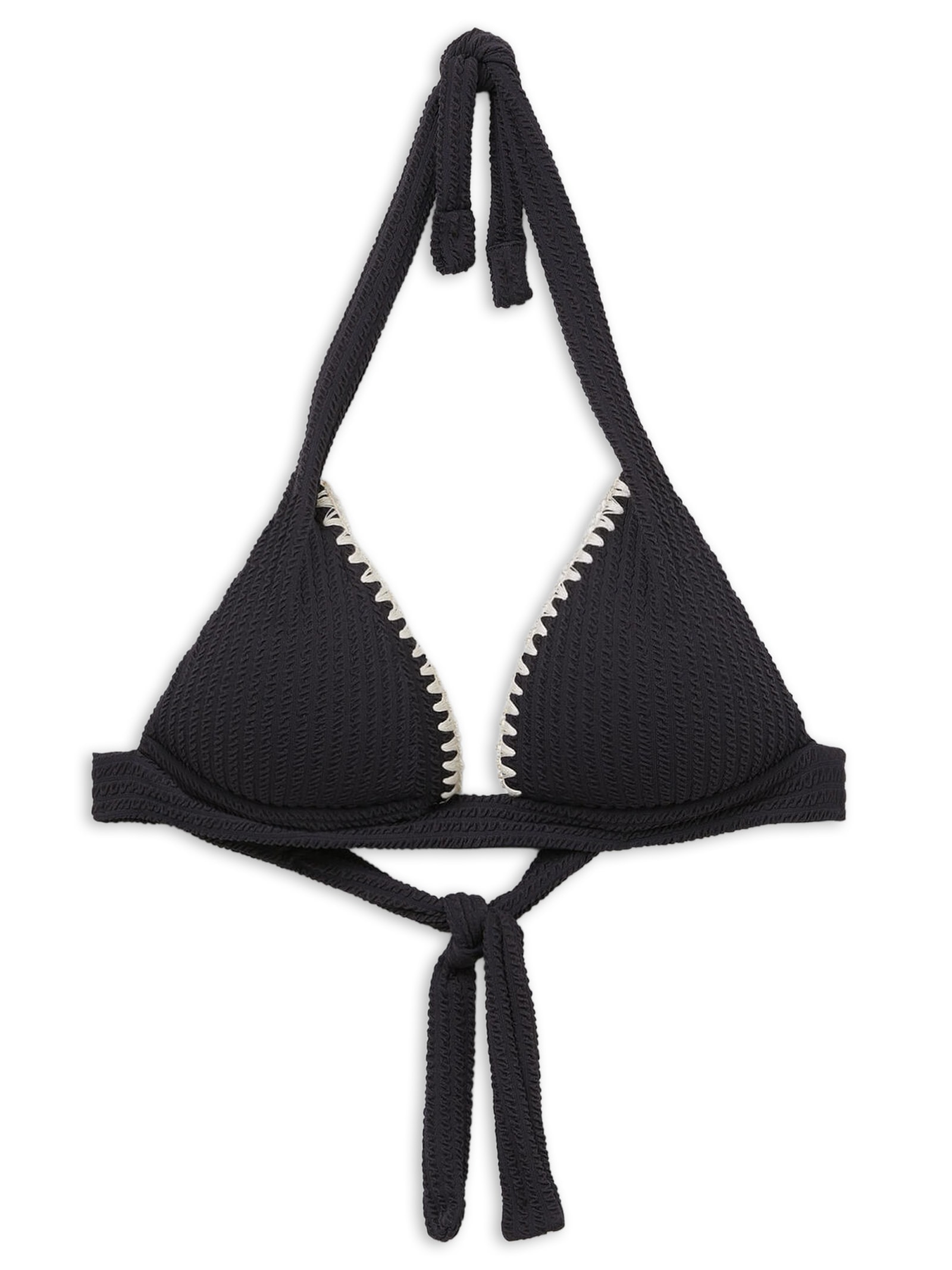 Parte De Cima De Biquíni Triângulo Bicolor Preto Calzedonia