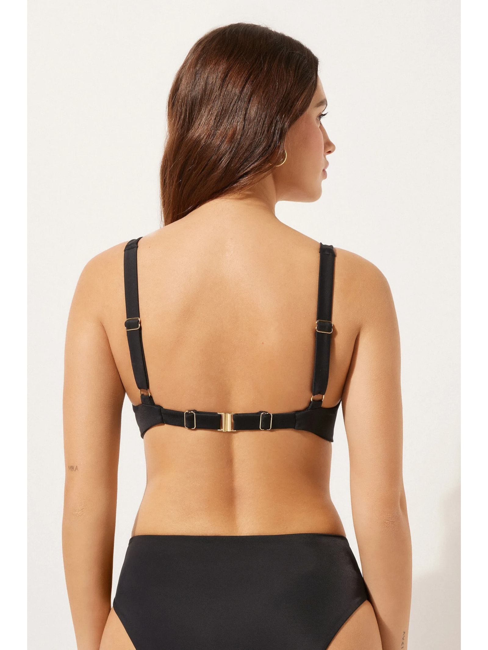 Parte De Cima De Biquíni Triângulo Drapeado Scultura Preto Calzedonia