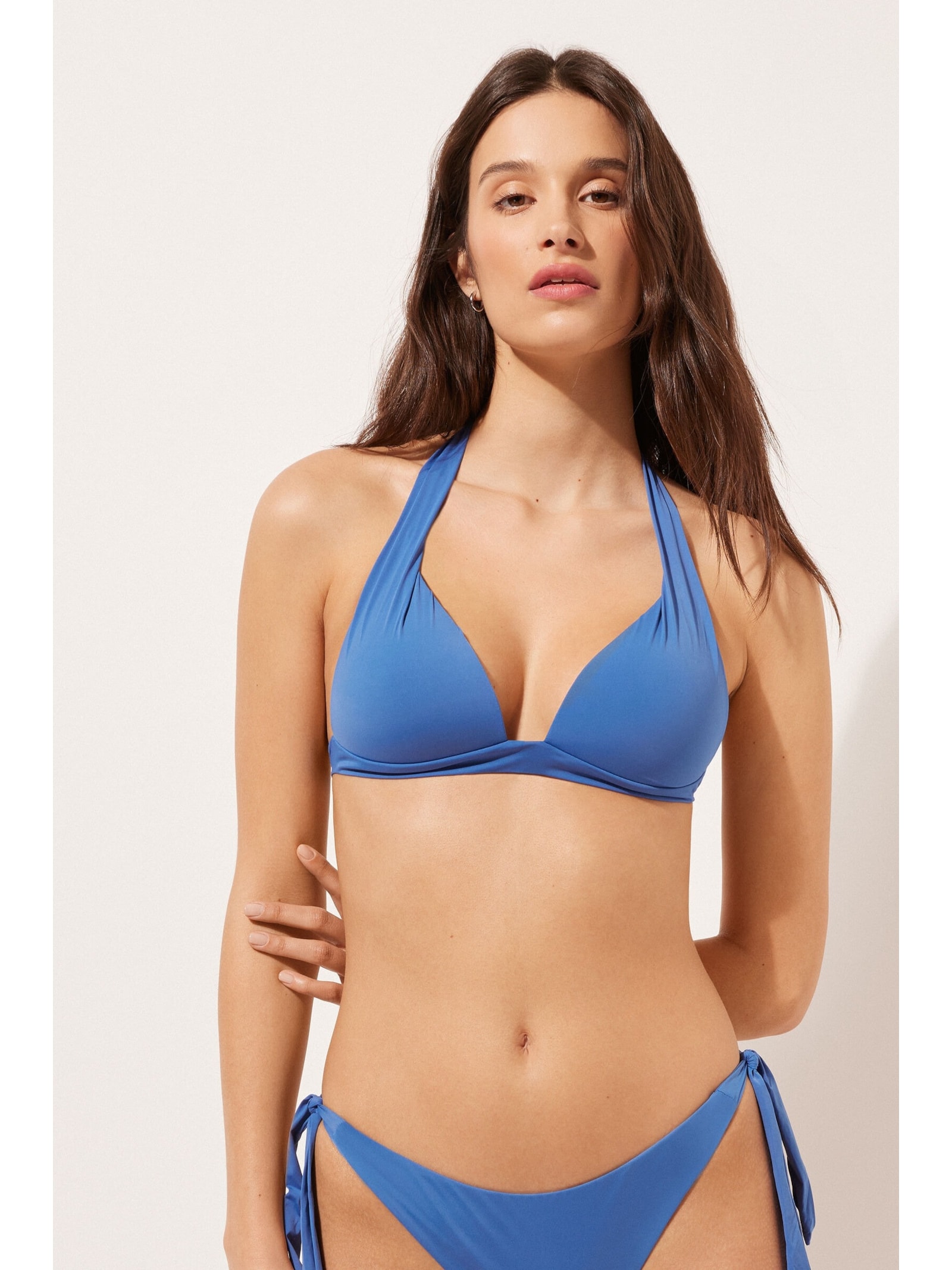 Parte De Cima De Biquíni Triângulo Indonésia Azul Calzedonia