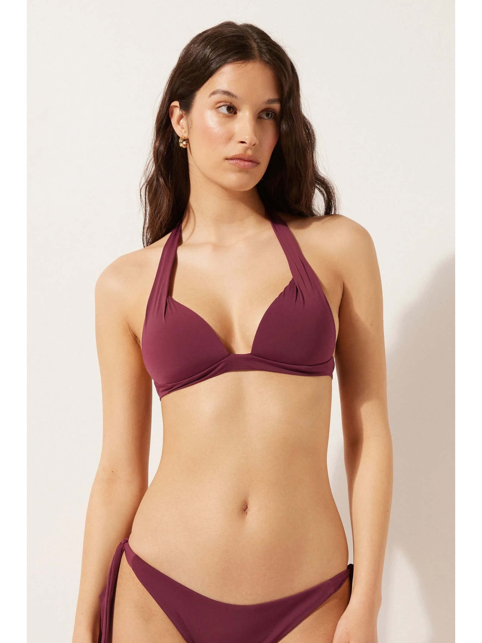 Parte De Cima De Biquíni Triângulo Indonésia Bordô Calzedonia