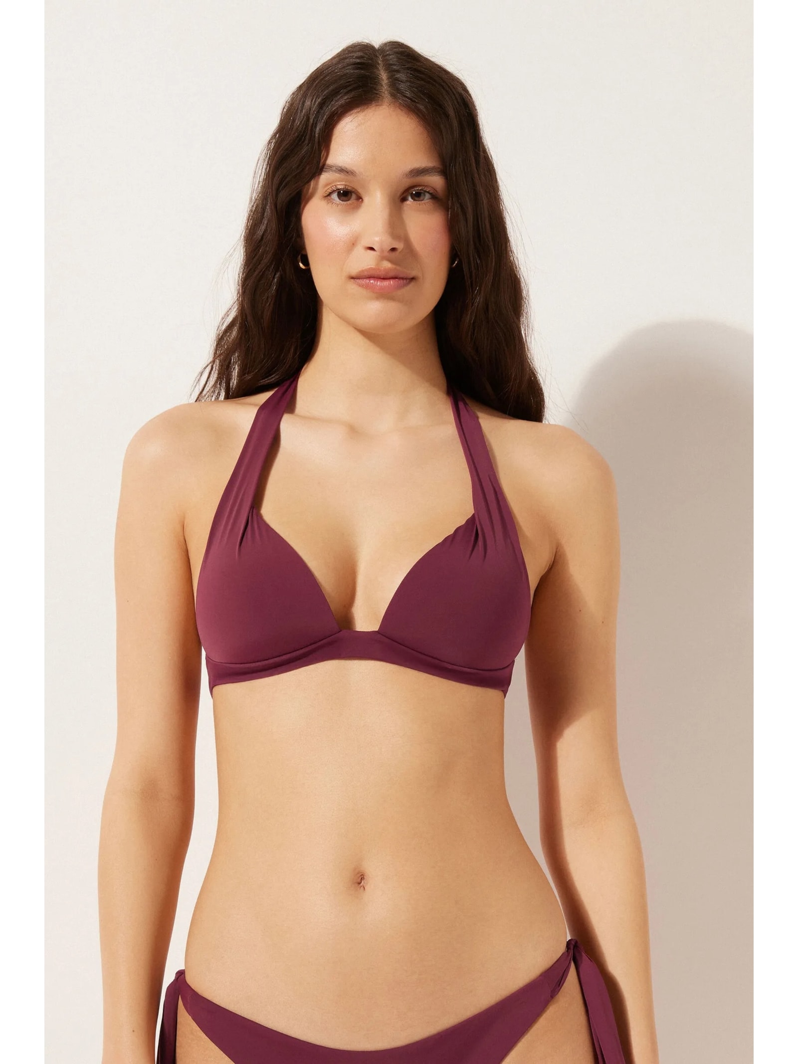 Parte De Cima De Biquíni Triângulo Indonésia Bordô Calzedonia