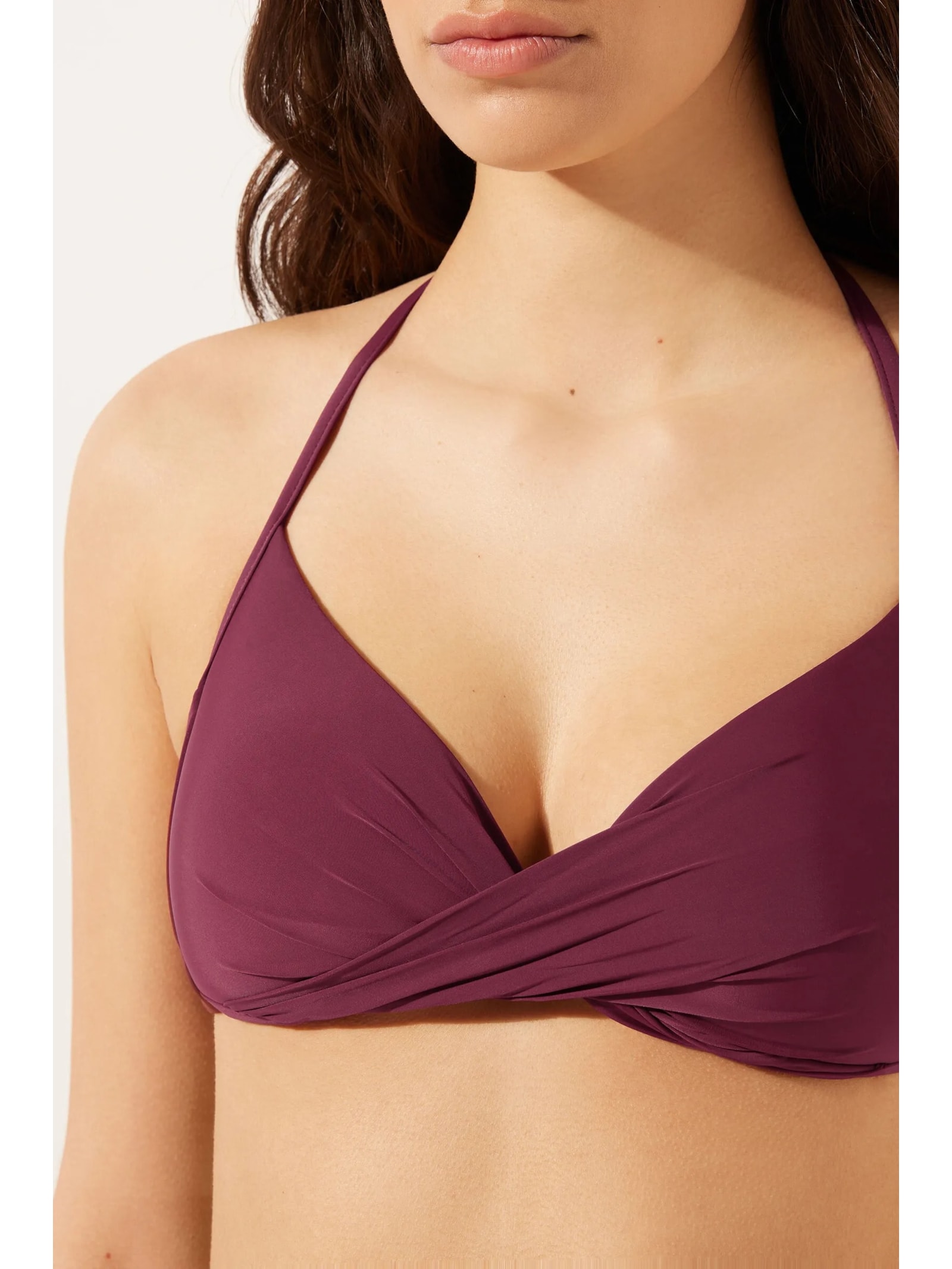 Parte De Cima De Biquíni Triângulo Indonésia Bordô Calzedonia