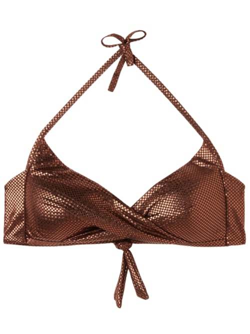 Parte De Cima De Biquíni Triângulo Light Reflections – Marrom