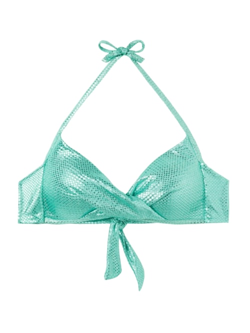 Parte De Cima De Biquíni Triângulo Light Reflections – Verde