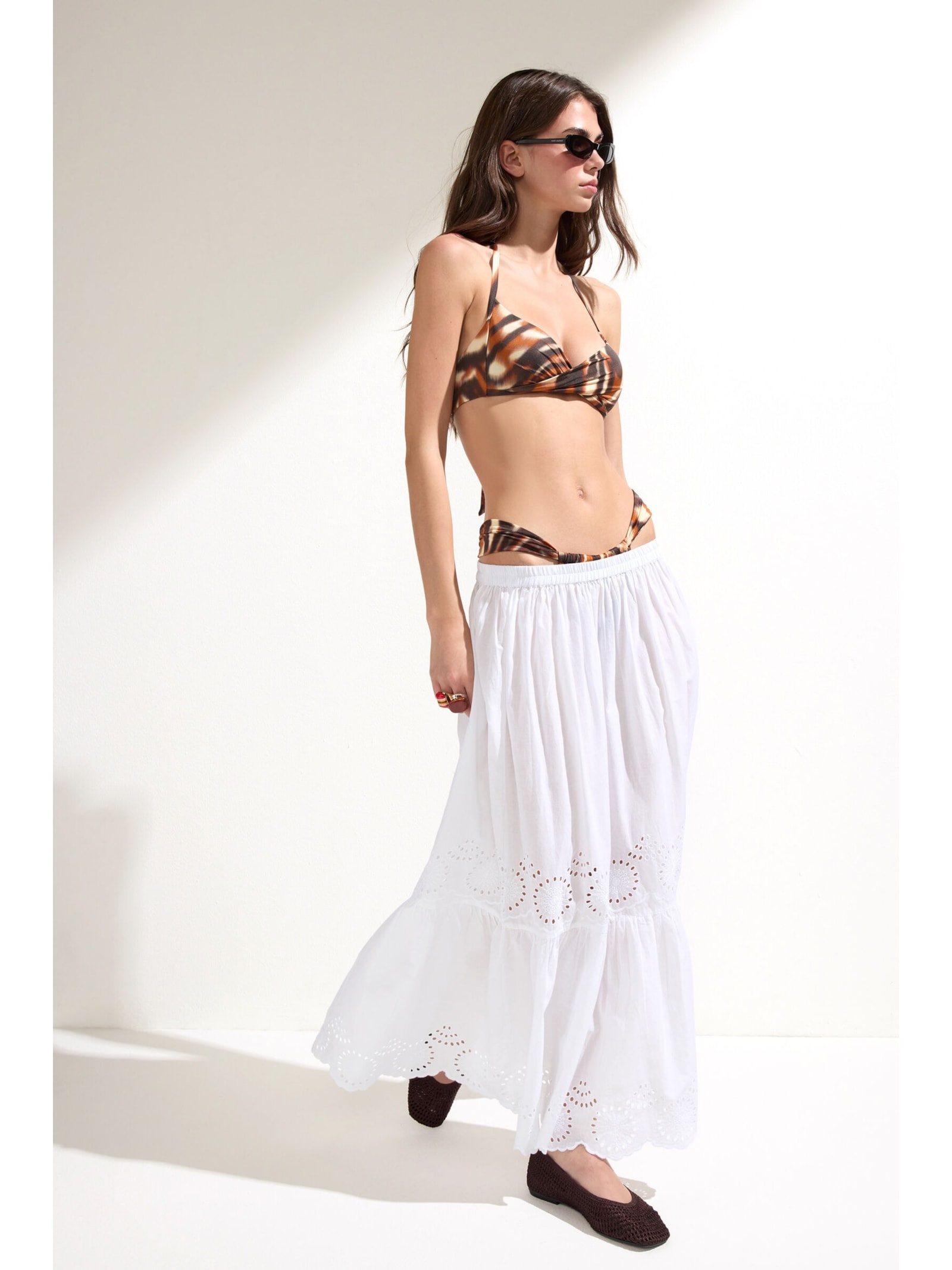 Parte De Cima De Biquíni Triângulo Savage Shades Marrom Calzedonia