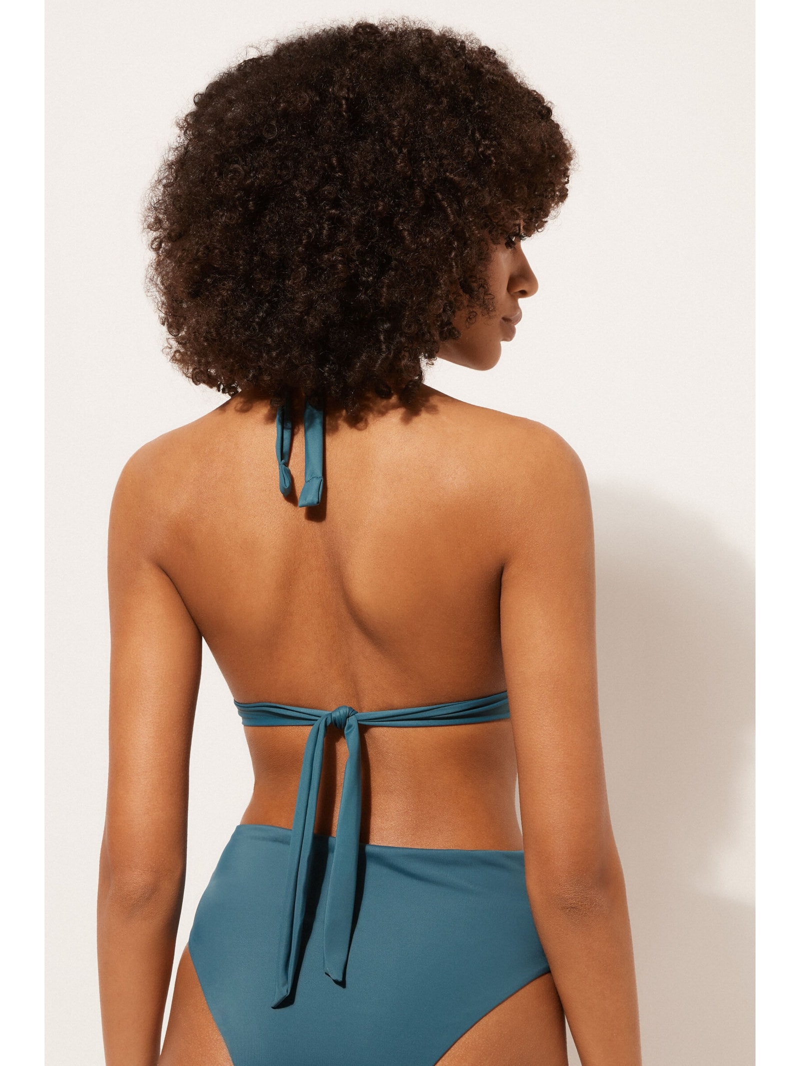 Parte De Cima De Biquíni Triângulo Scultura Azul Calzedonia