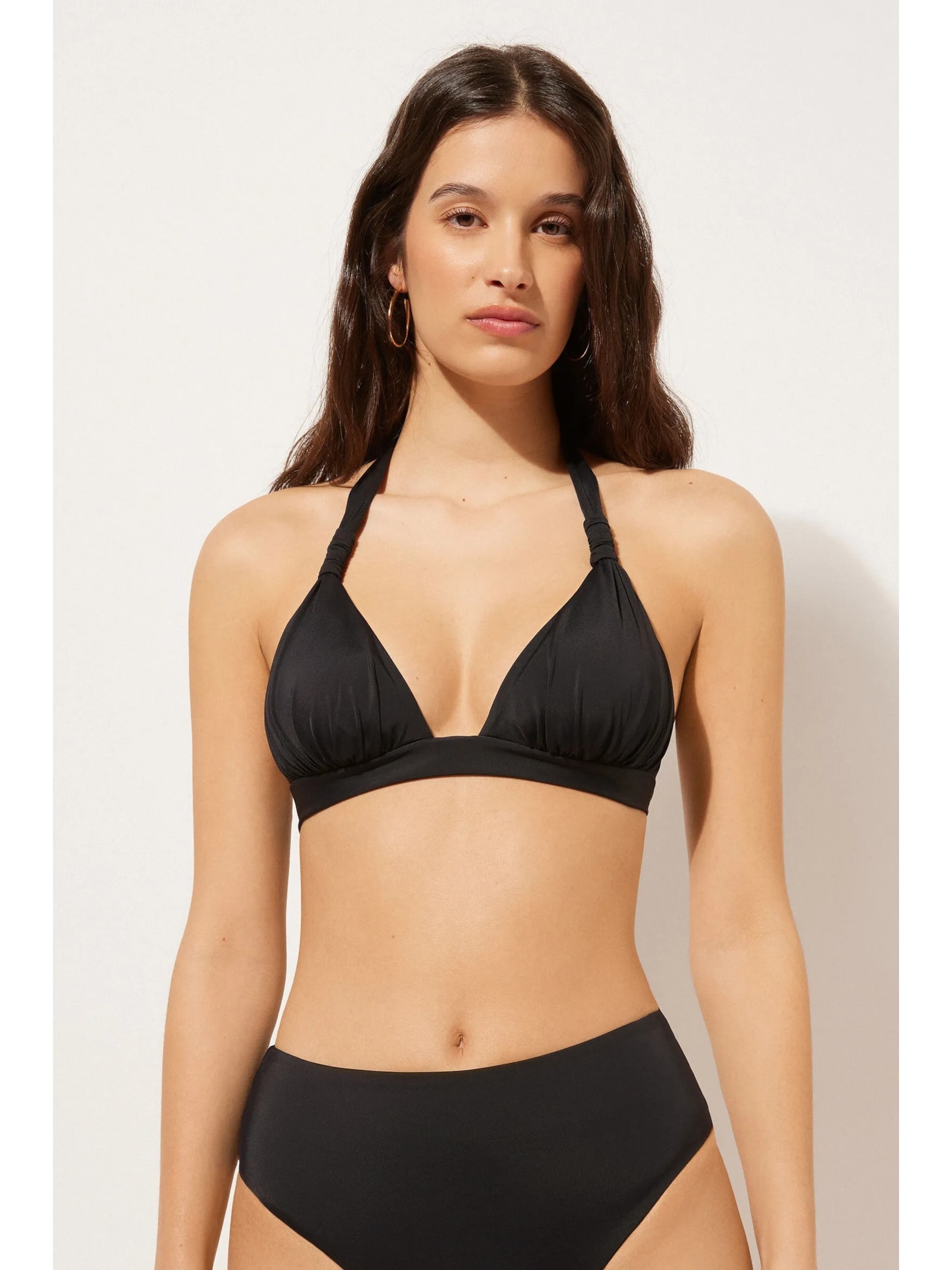 Parte De Cima De Biquíni Triângulo Scultura Preto Calzedonia