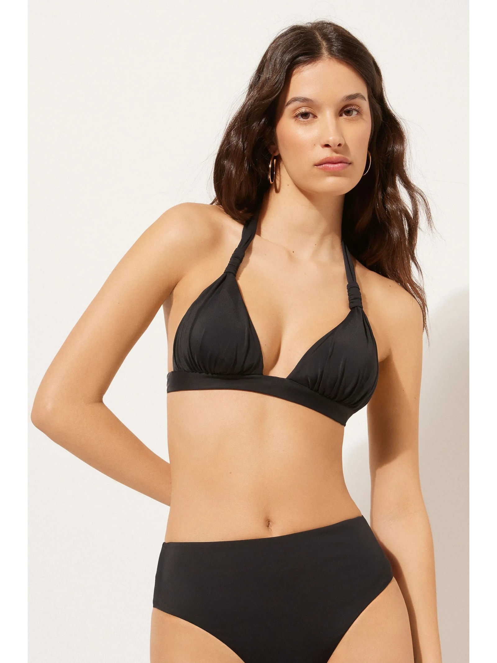 Parte De Cima De Biquíni Triângulo Scultura Preto Calzedonia