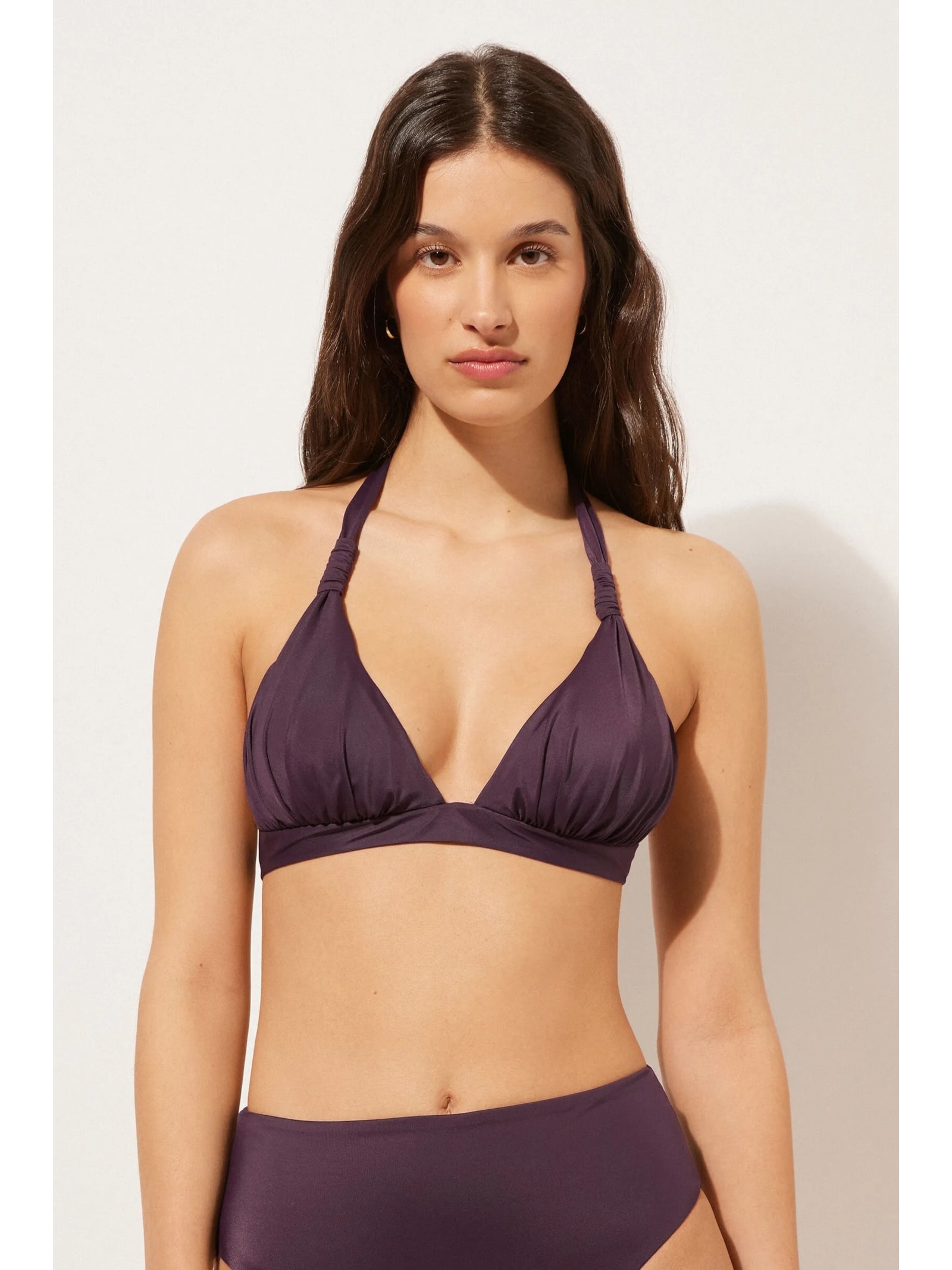 Parte De Cima De Biquíni Triângulo Scultura Roxo Calzedonia