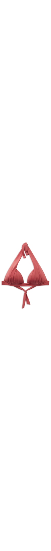 Parte De Cima De Biquíni Triângulo Shiny Satin - Laranja