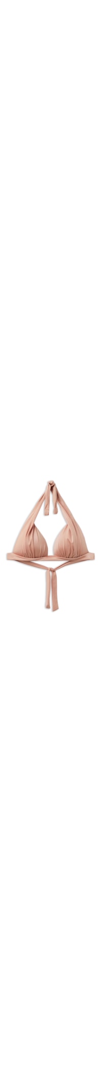 Parte De Cima De Biquíni Triângulo Shiny Satin - Rosa