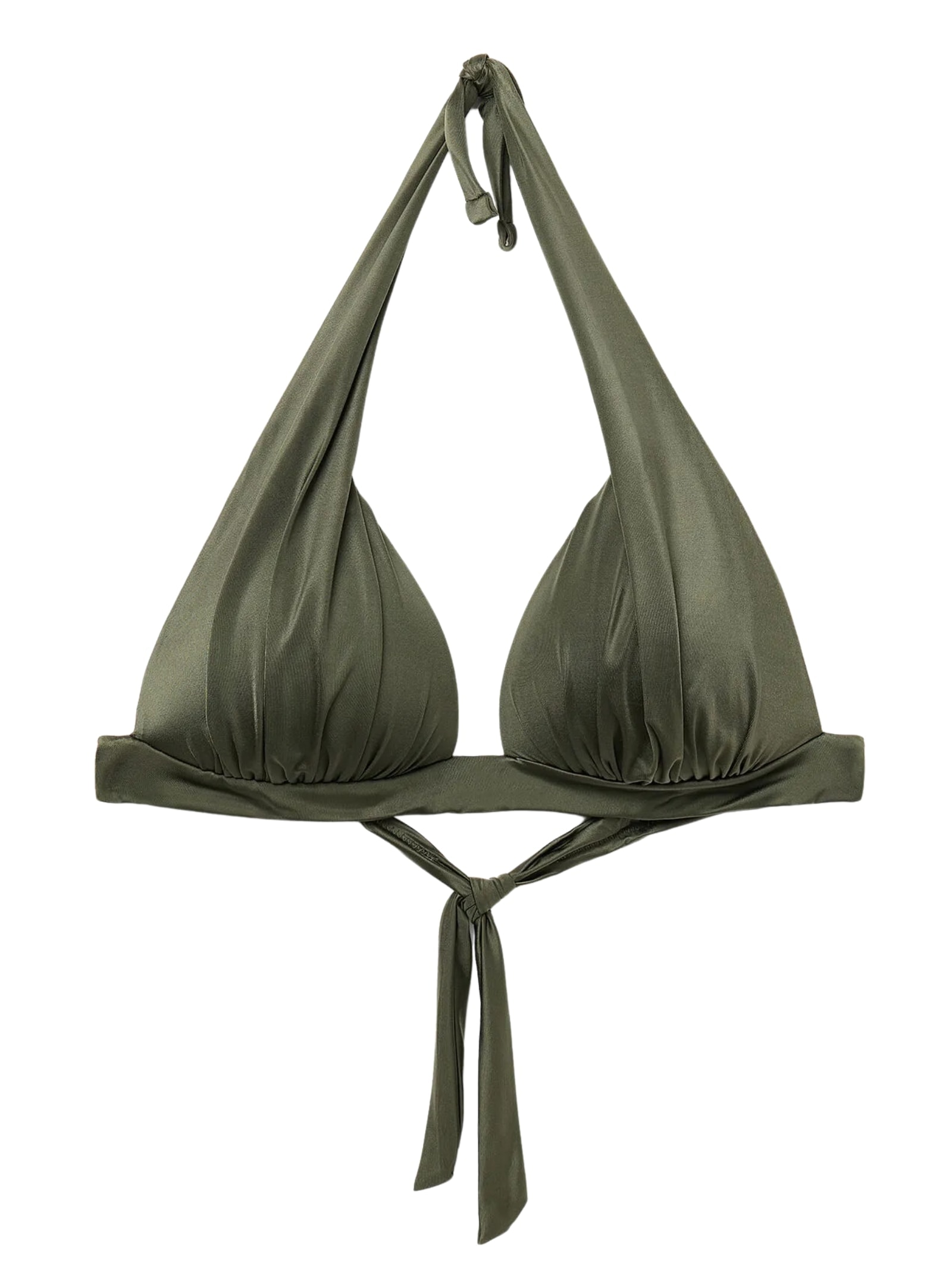 Parte De Cima De Biquíni Triângulo Shiny Satin Verde Calzedonia