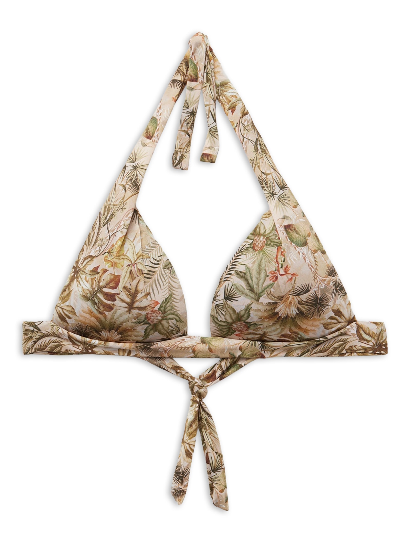 Parte De Cima De Biquíni Triângulo Tropical Foliage Verde Calzedonia