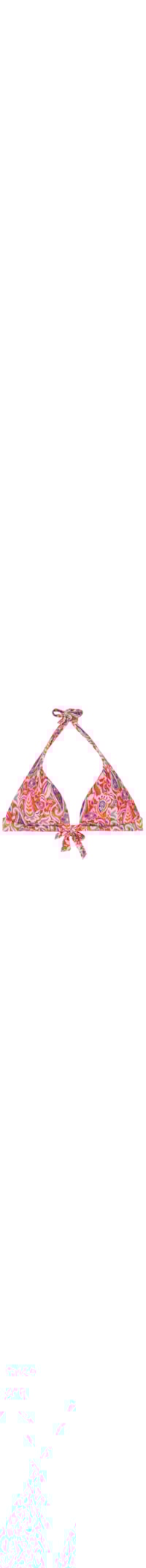 Parte De Cima De Biquíni Triângulo Vibrant Paisley - Vermelho