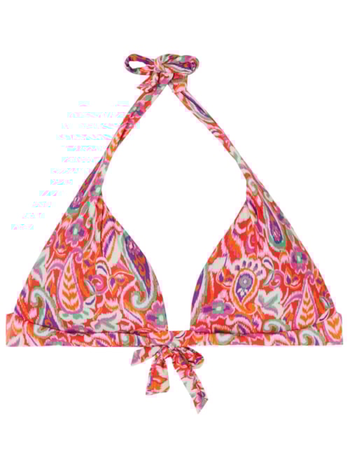 Parte De Cima De Biquíni Triângulo Vibrant Paisley – Vermelho