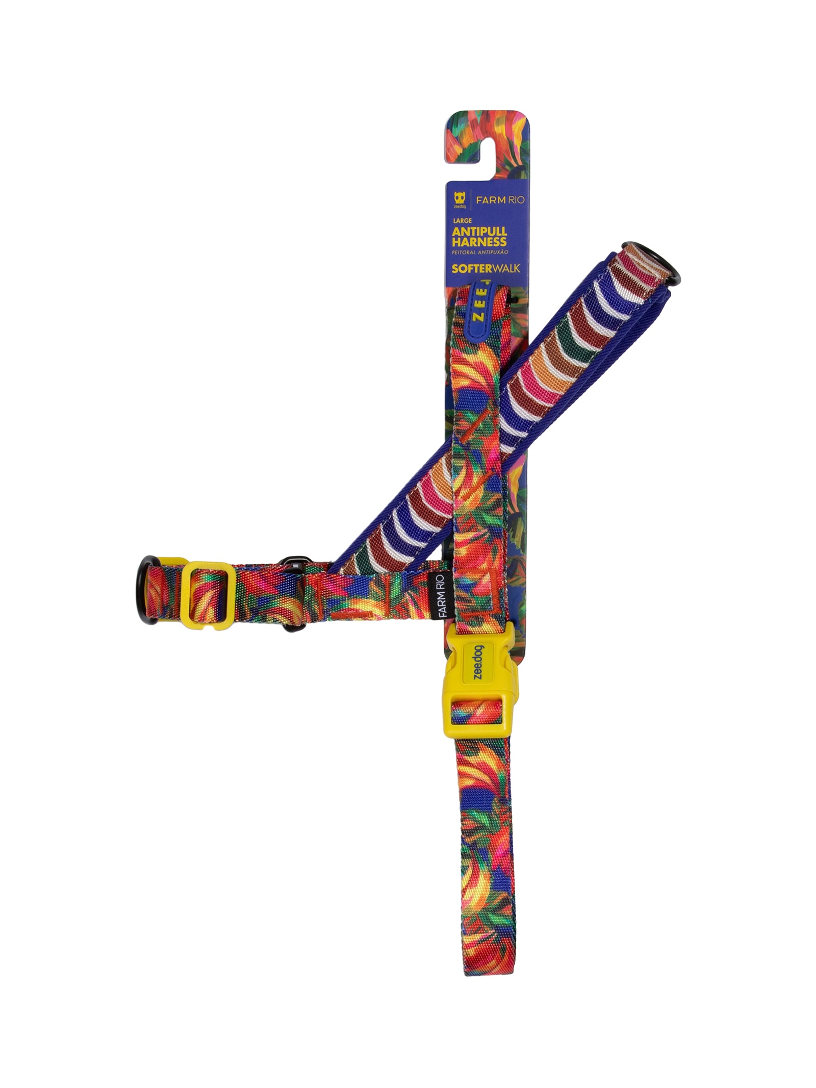 Peitoral Softwalk Mix Azul Farm Etc + Zeedog