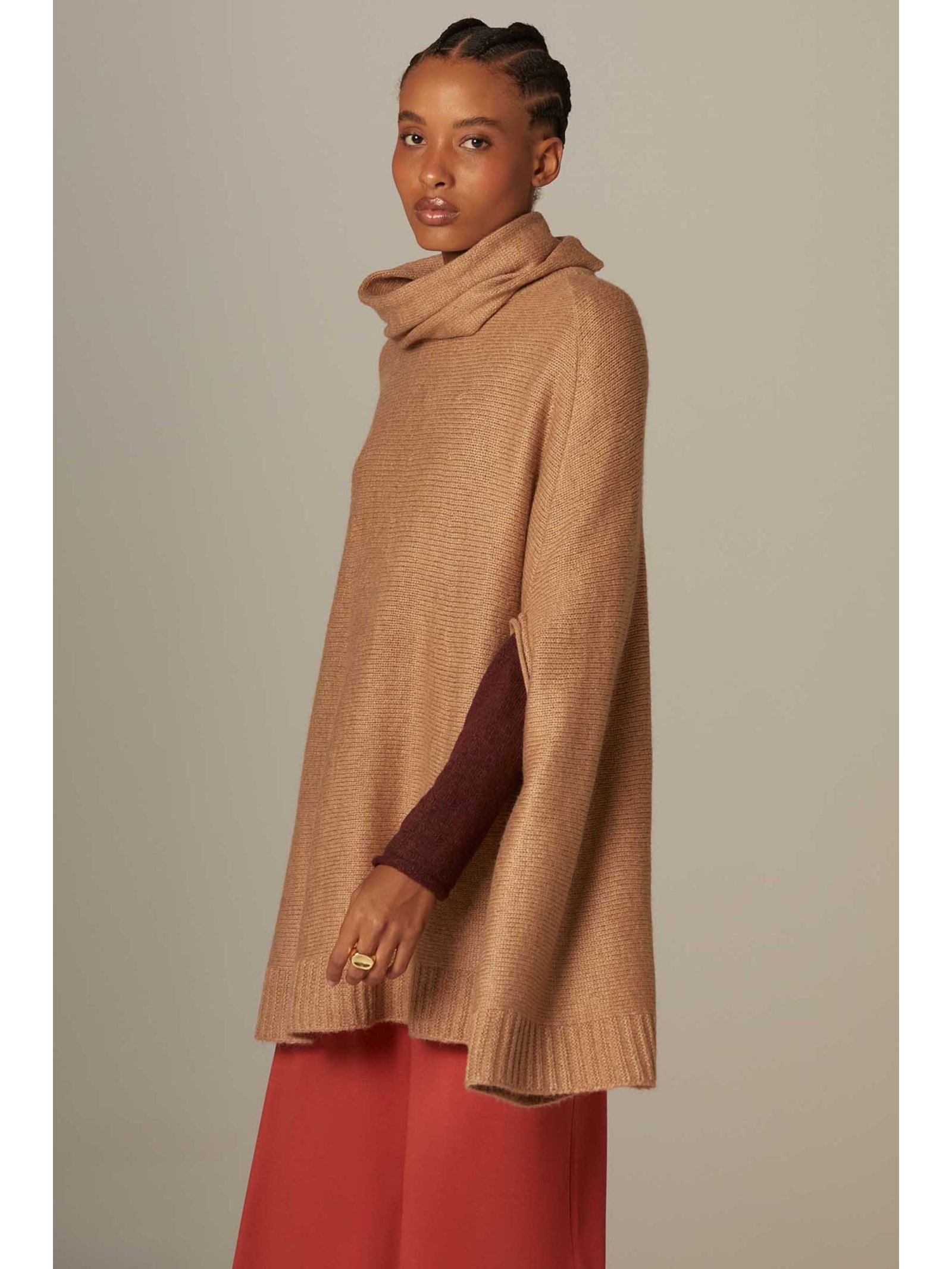 Pelerine Gola Avelã Tricot Gisele Yogini