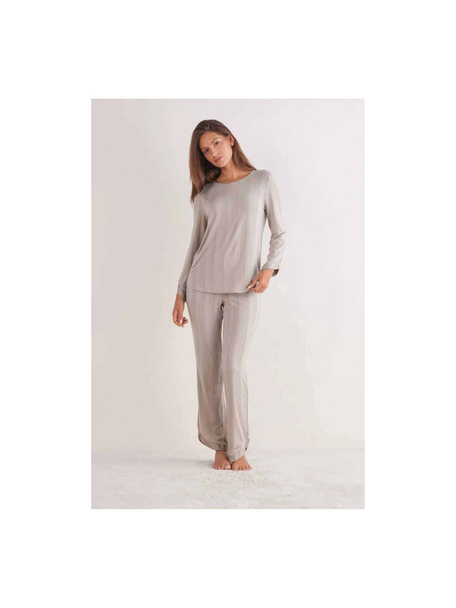 Pijama Comprido Delicate Alchemy Em Modal Beige Intimissimi