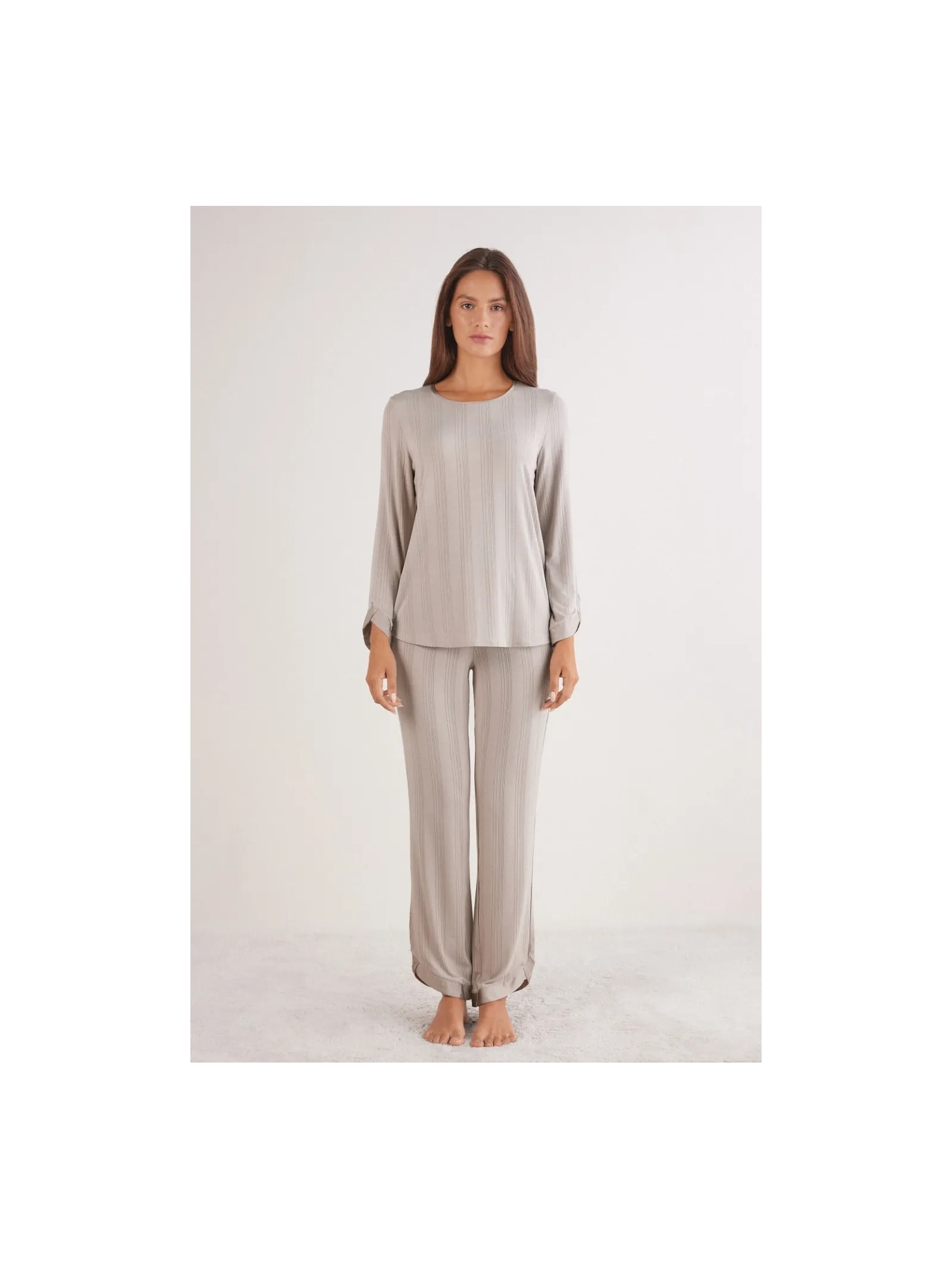 Pijama Comprido Delicate Alchemy Em Modal Beige Intimissimi