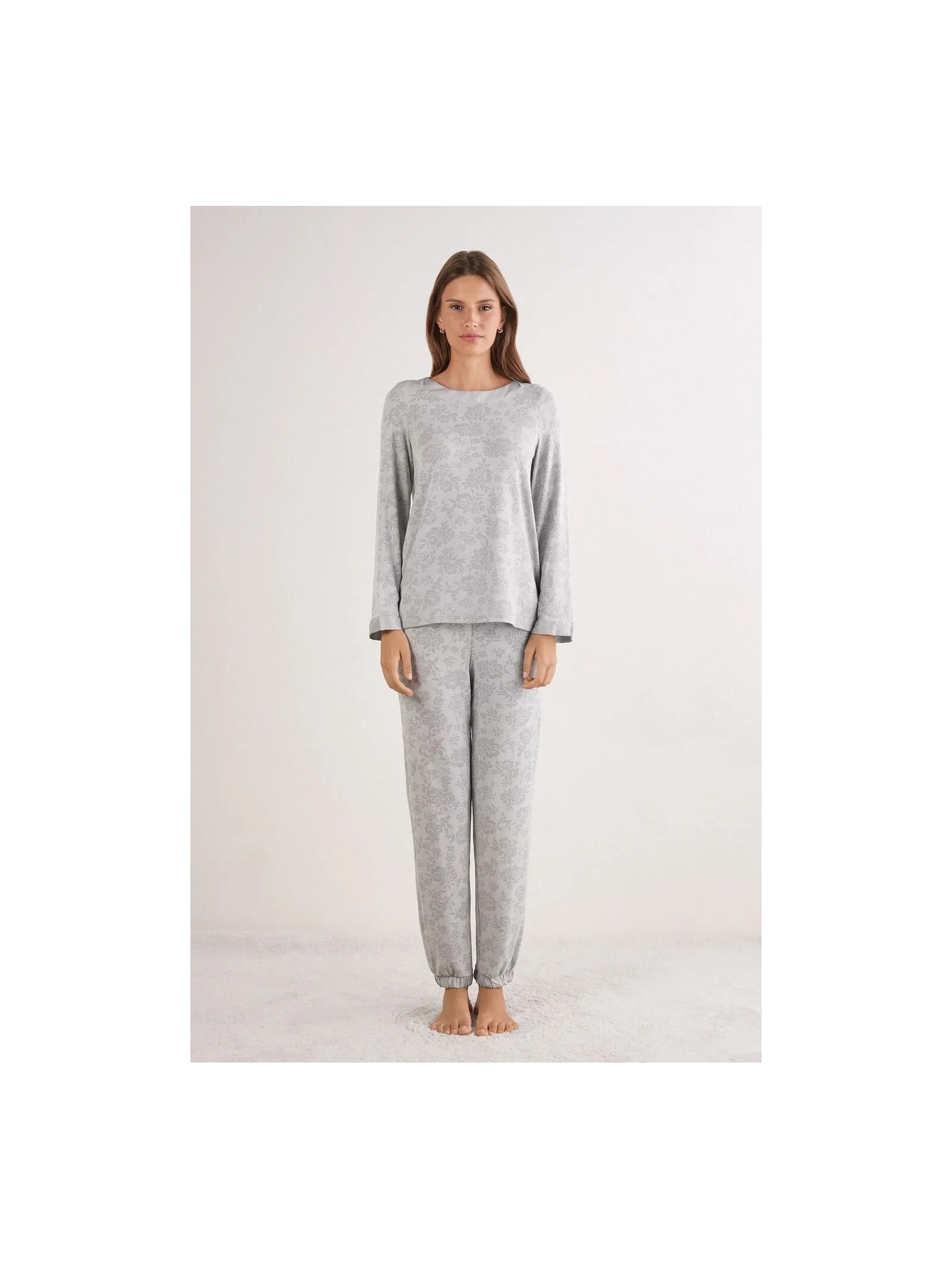 Pijama Comprido Efeito Devorê Soft Dreams Cinza Intimissimi