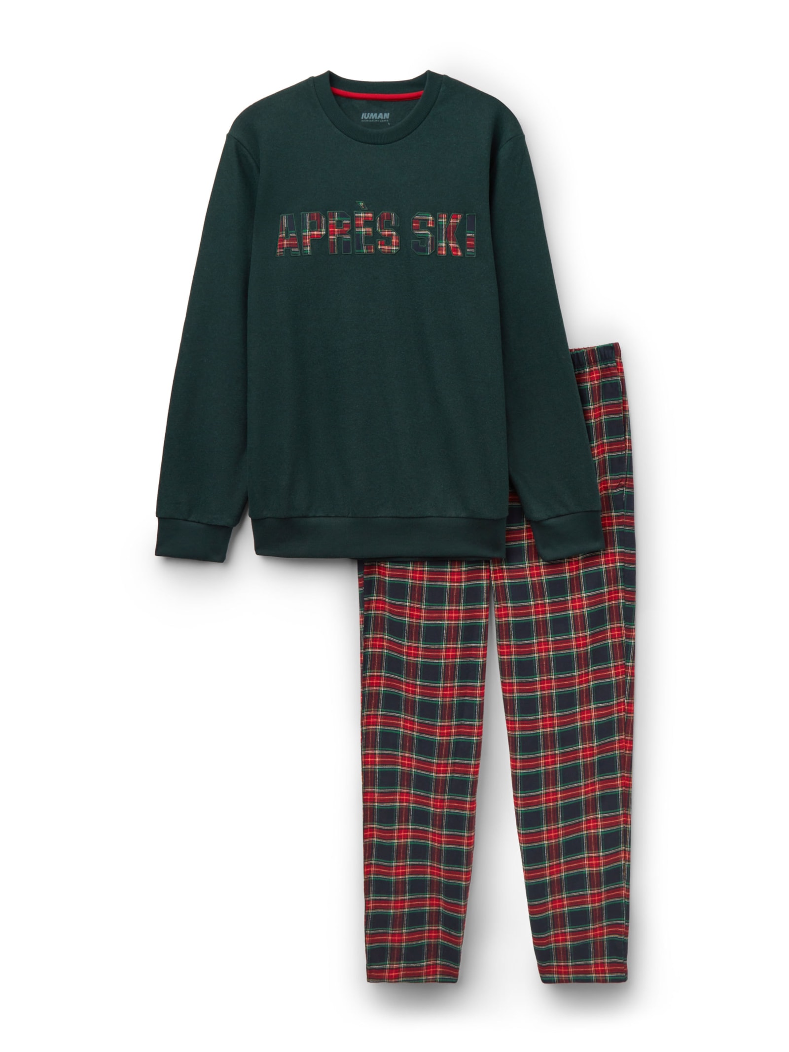 Pijama Comprido Em Algodão Com Estampa Après-Ski Verde Intimissimi