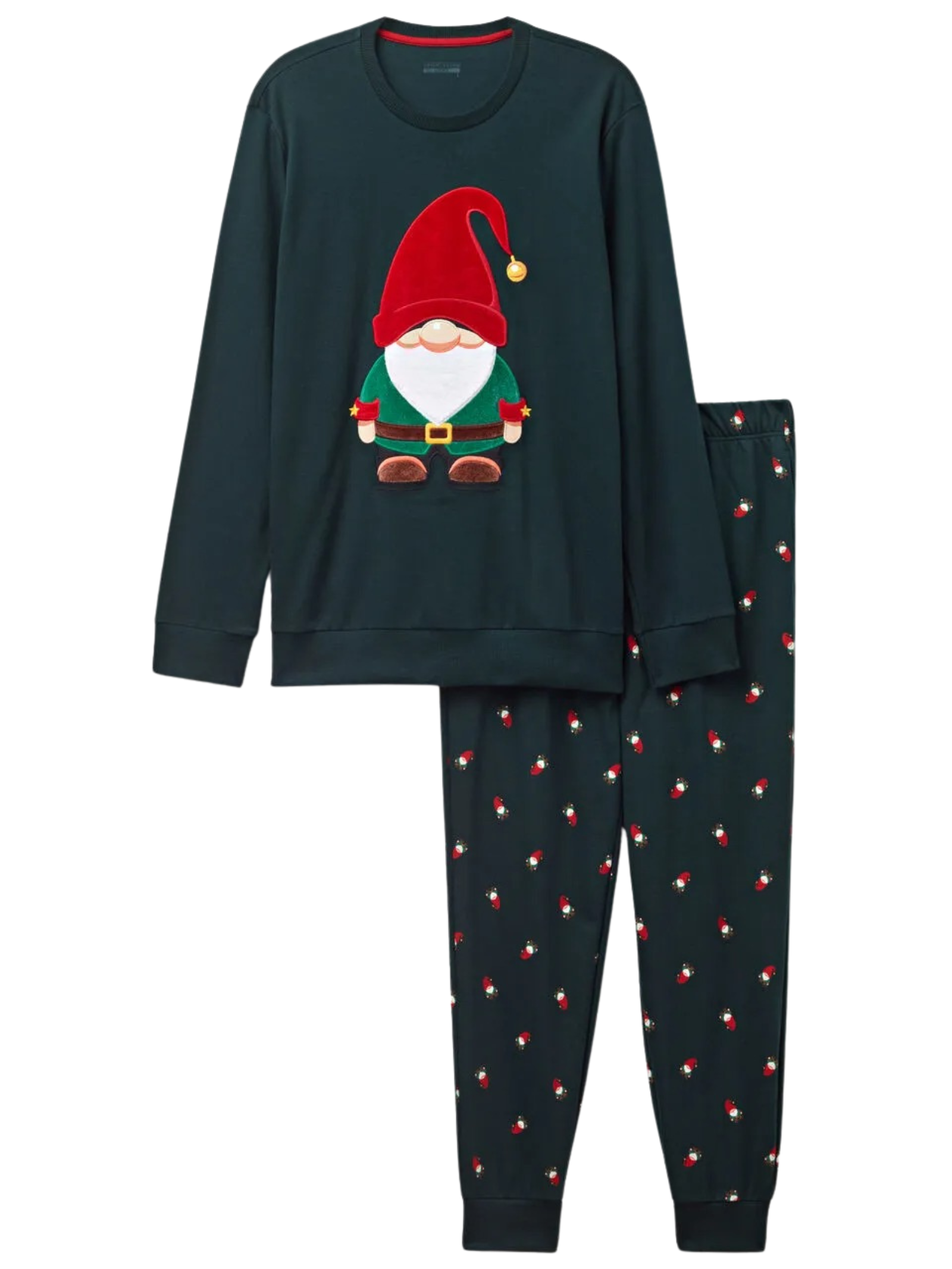 Pijama Comprido Em Algodão Com Estampa De Duende Verde Intimissimi