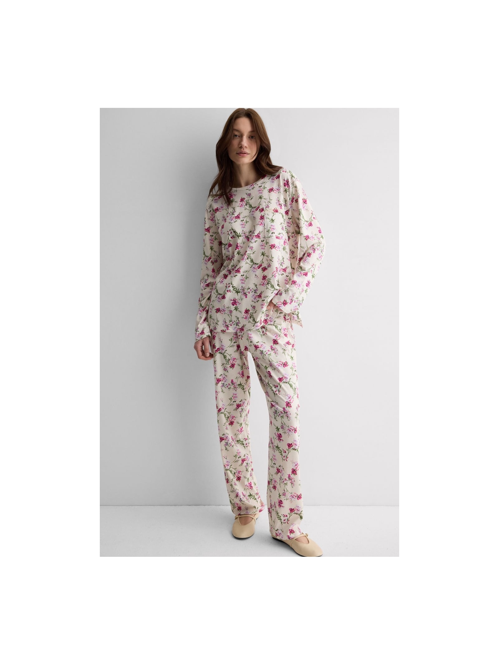 Pijama Comprido Em Algodão Supima Pretty Flowers Rosa Intimissimi