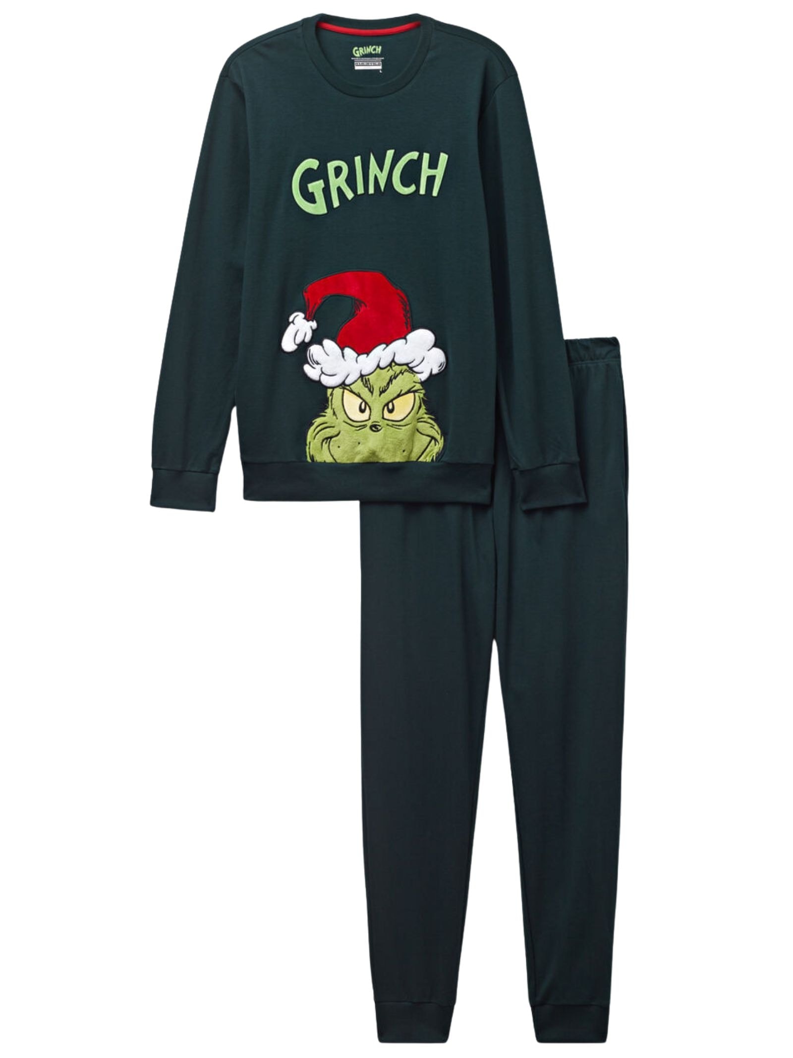 Pijama Comprido Em Algodão The Grinch Dr Seuss Verde Intimissimi
