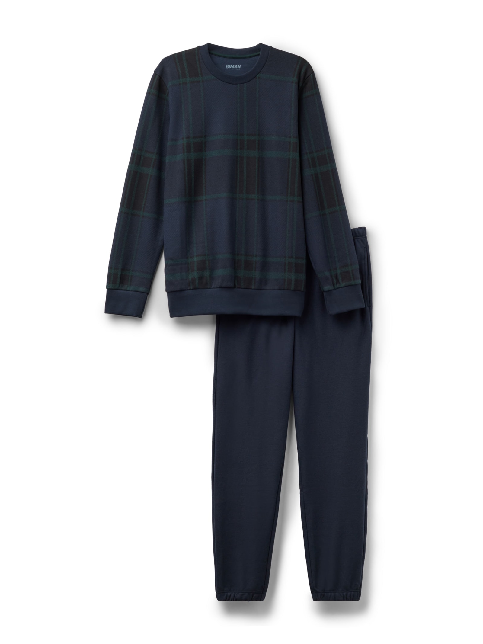 Pijama Comprido Em Algodão Xadrez Azul Intimissimi