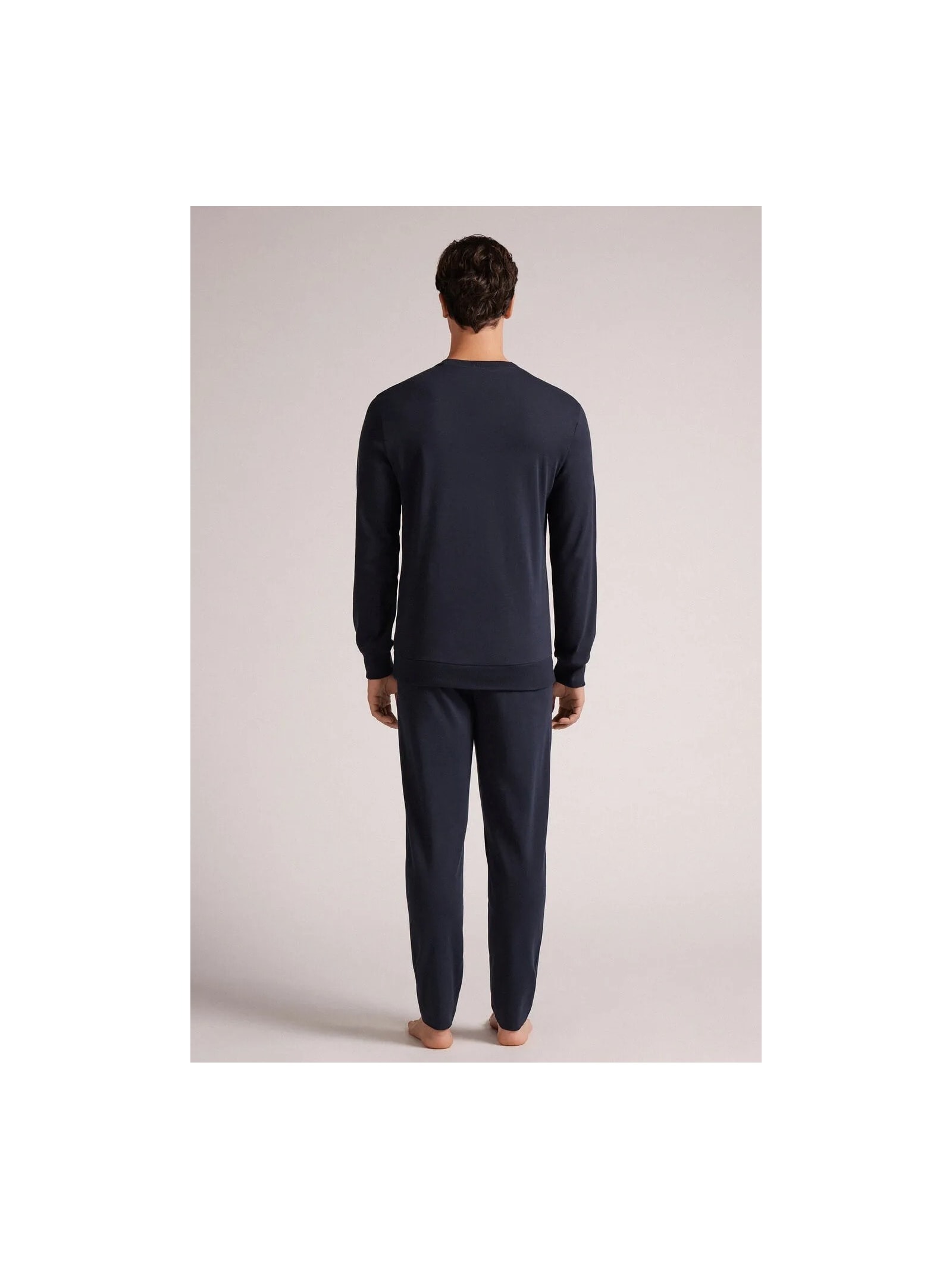 Pijama Comprido Quebra-Nozes Em Algodão Azul Intimissimi