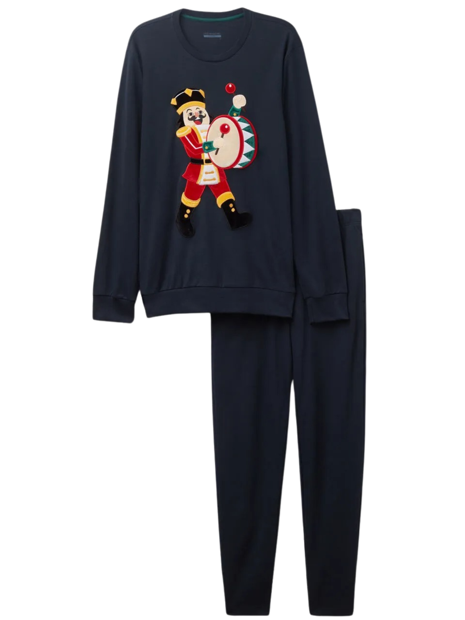 Pijama Comprido Quebra-Nozes Em Algodão Azul Intimissimi