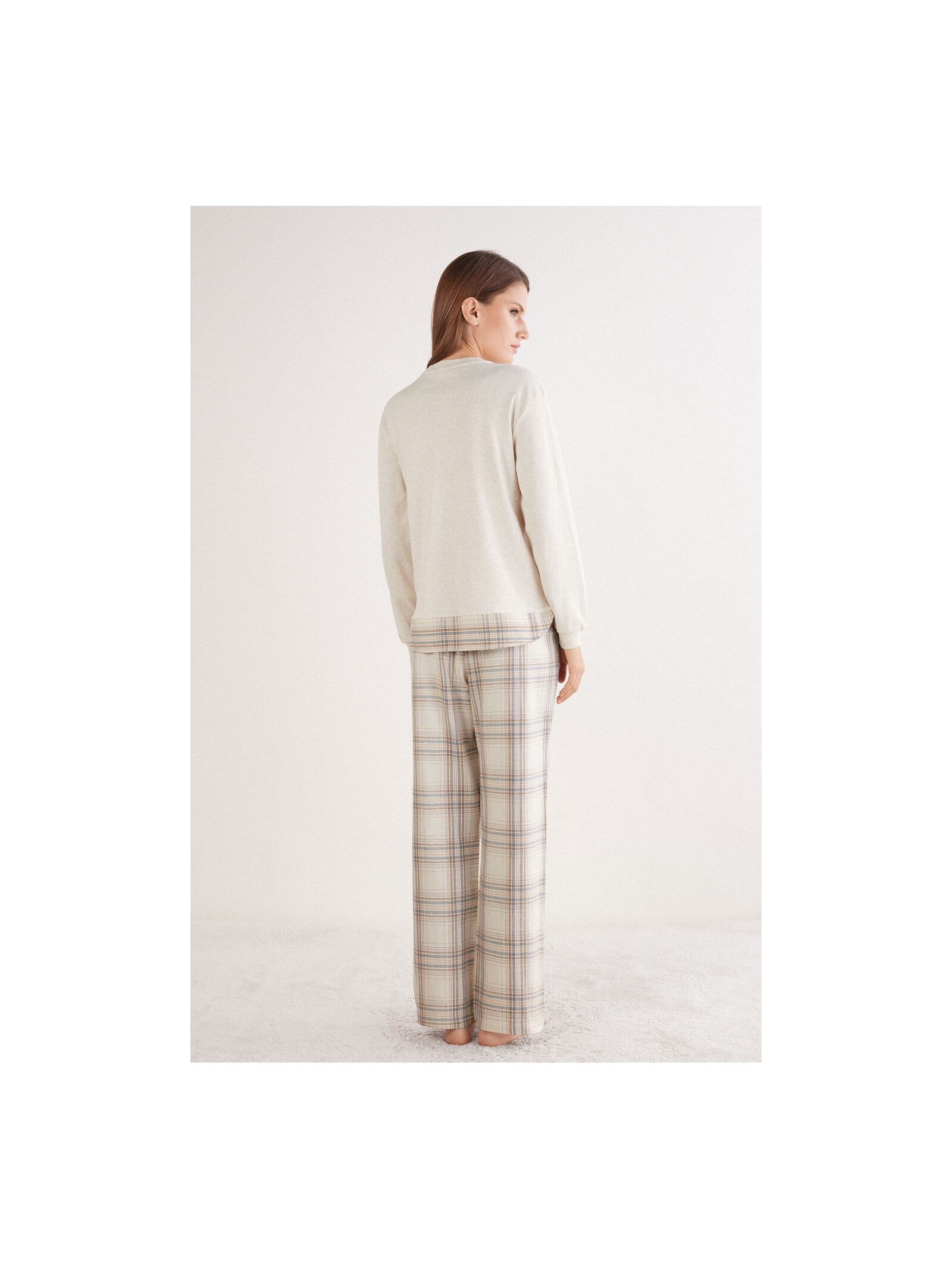 Pijama Comprido Winter Bear Em Algodão Branco Intimissimi
