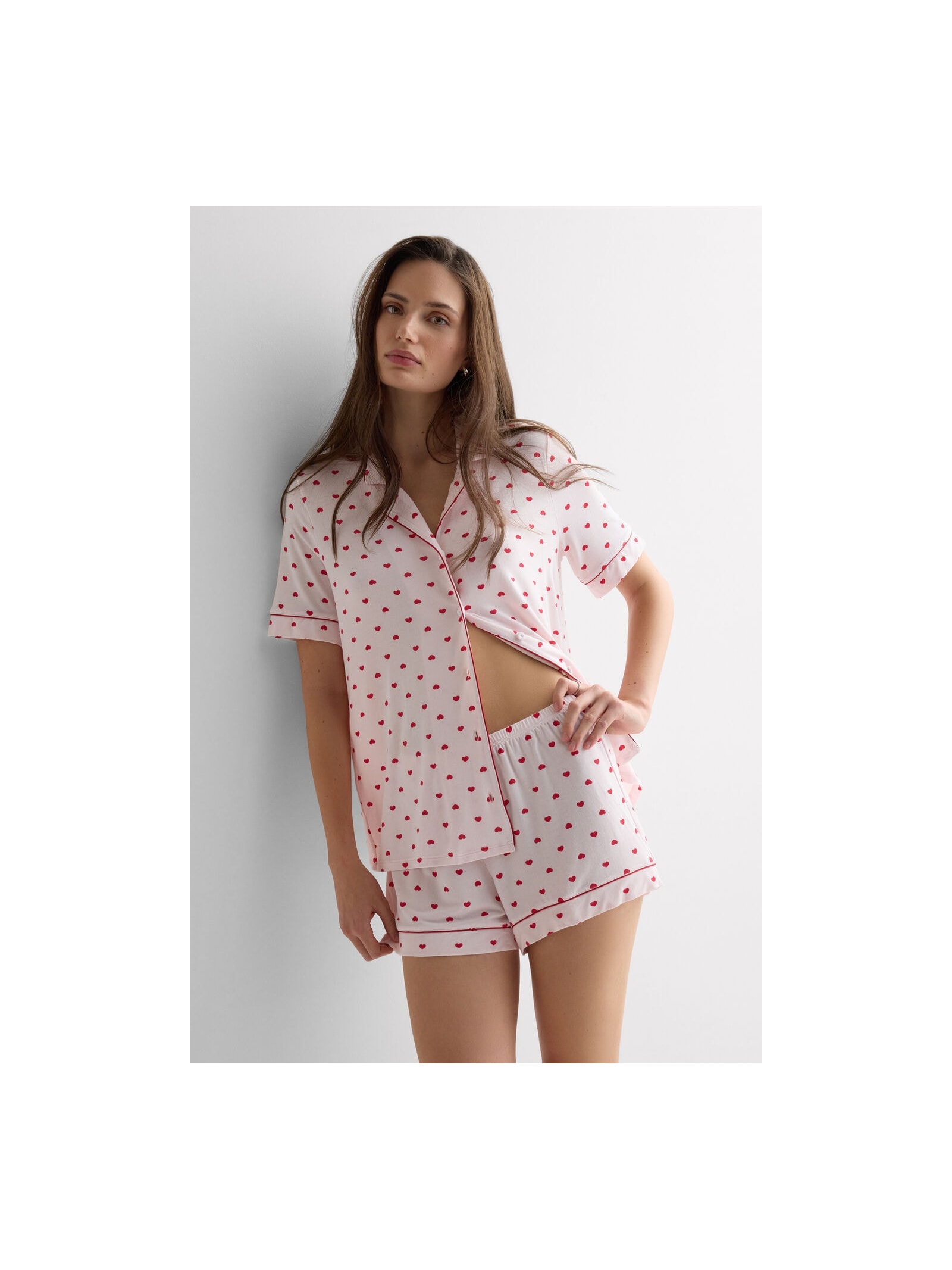 Pijama Curto Aberto Na Frente Em Modal The Love Club Rosa Intimissimi