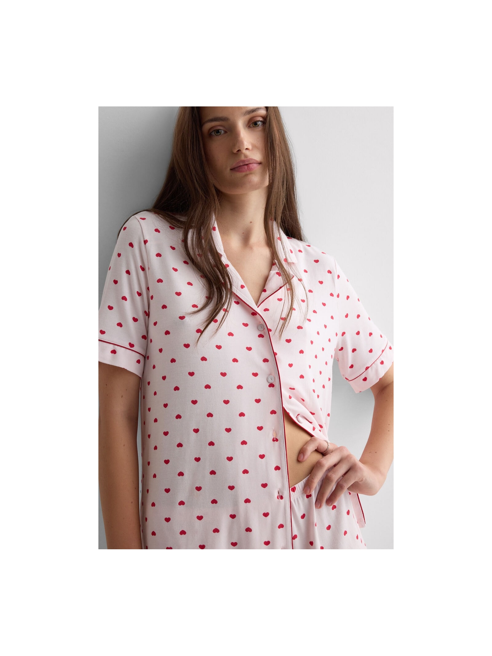 Pijama Curto Aberto Na Frente Em Modal The Love Club Rosa Intimissimi