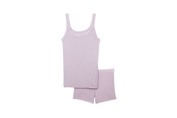 Pijama Curto Canelado Em Modal Soft Lounge - Roxo