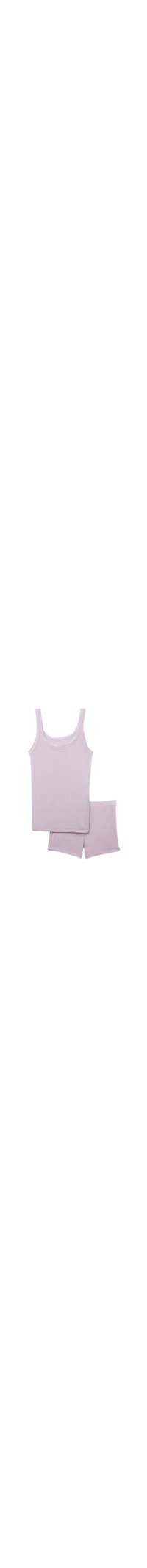 Pijama Curto Canelado Em Modal Soft Lounge - Roxo