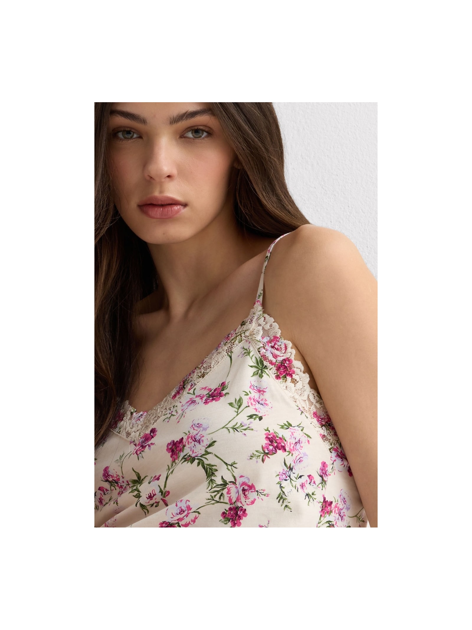 Pijama Curto Com Top Em Algodão Supima Pretty Flowers Rosa Intimissimi