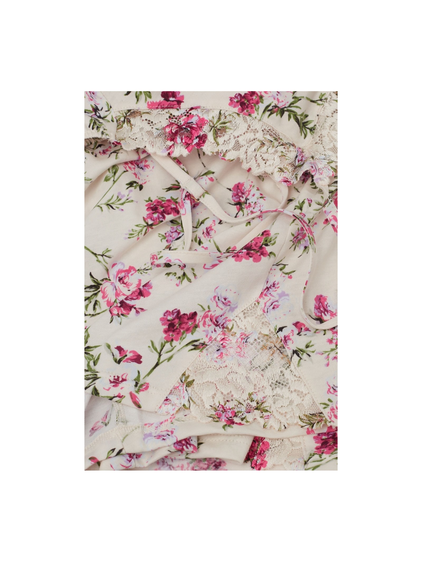 Pijama Curto Com Top Em Algodão Supima Pretty Flowers Rosa Intimissimi